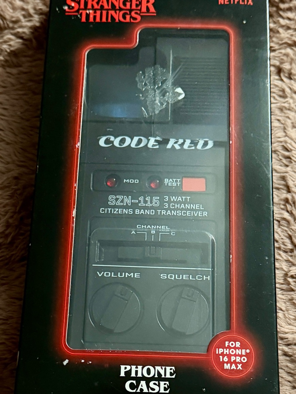 Stranger Things Fan Code Red Walkie Talkie Phone Case Apple iPhone 16 Pro Max